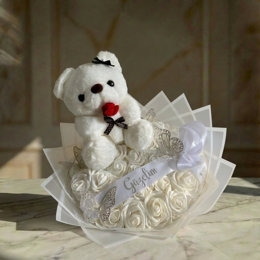 Snowy Bear Bouquet S